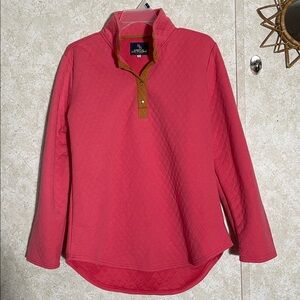 Simply Southern Coral Quilted Sweatshirt
